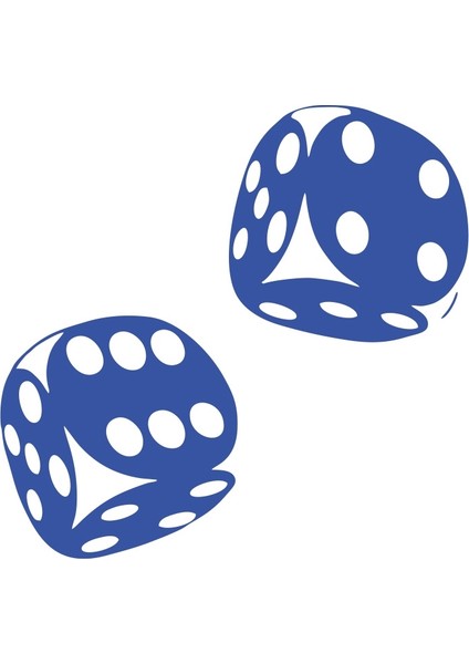 Zar Araba Sticker 17X17 cm Mavi