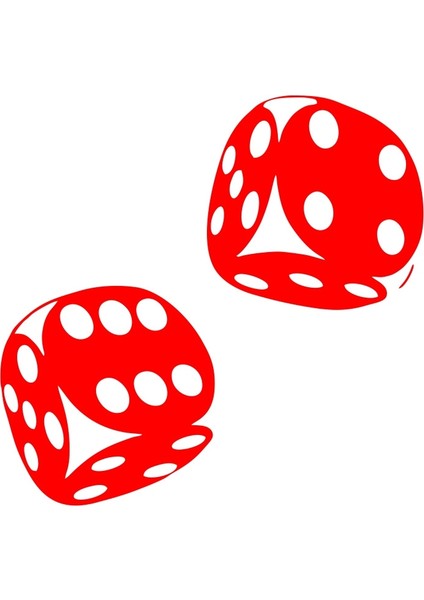 Zar Araba Sticker 17X17 cm Kırmızı