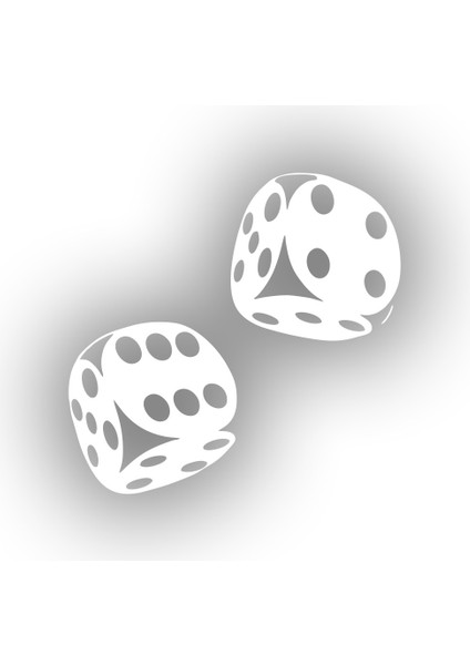 Zar Araba Sticker 17X17 cm Beyaz