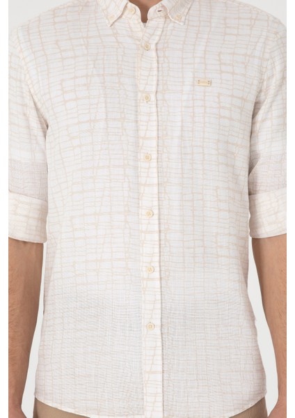 Erkek Taş Gömlek Desenli 50300444-VR049