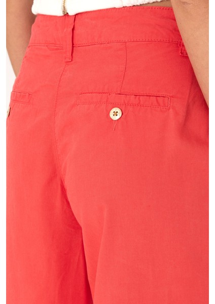 Kadın Kırmızı Pantolon (Kanvas-Chino) 50300631-VR213
