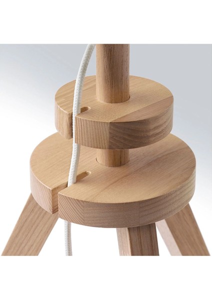 Lauters Abajur Tekstil Başlıklı Ahşap Gövdeli Abajur 57 cm modelleri