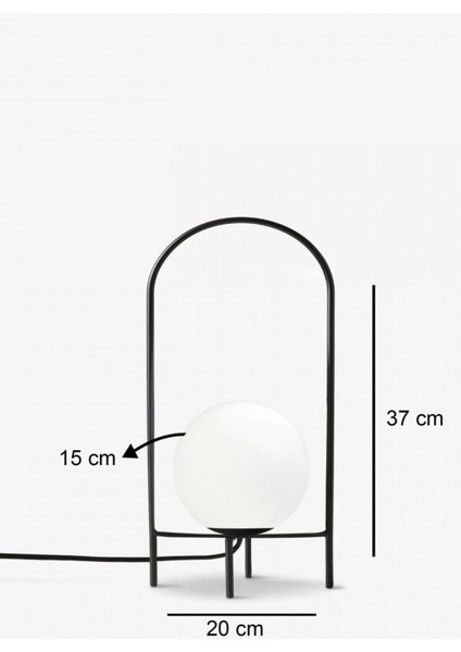 Luna Gerçek Camlı Siyah Metal Gövdeli Masa Lambası Abajur modelleri