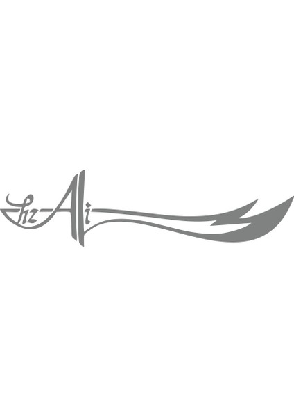Zülfikar Hz Ali Araba Sticker 17X17 cm Gri