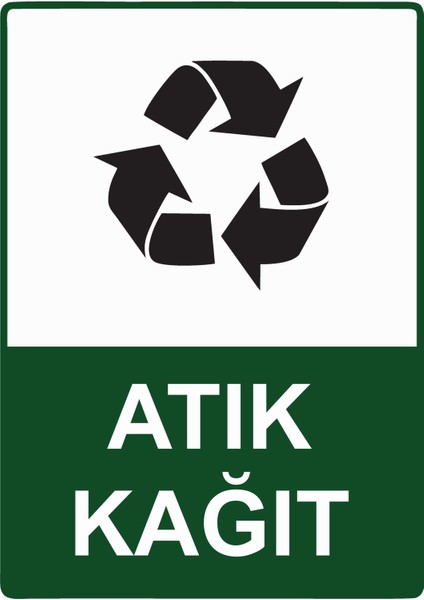 Atık Kağıt Uyarı Levhası Etiket 25X35 cm