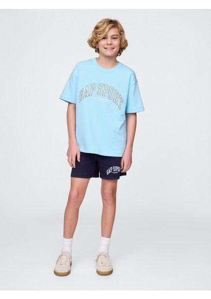 Erkek Çocuk Mavi Gap Logo Easy Şort