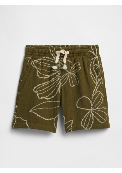 Erkek Bebek Kahverengi Gauze Şort