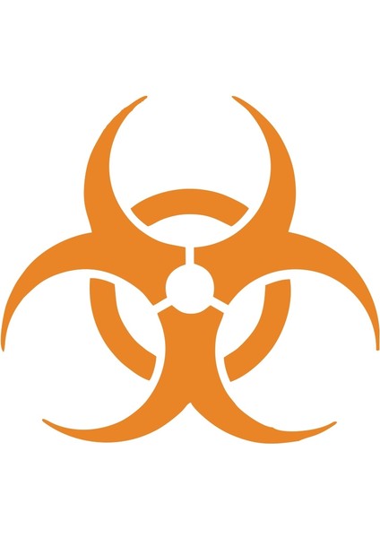 Kimyasal Amblemi Araba Sticker 17X17 cm Turuncu