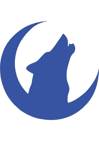 Hilal ve Bozkurt Araba Sticker 17X17 cm Mavi