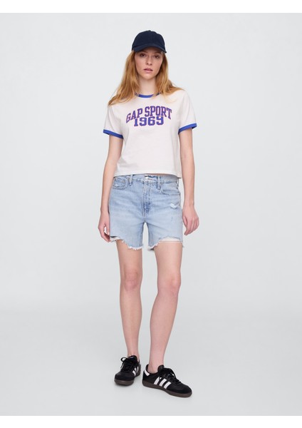 Kadın Beyaz Gap Logo T-Shirt fırsatları