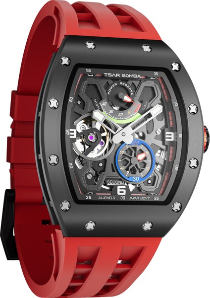Elemental Serisi – Seramik Otomatik Saat TB8212C Kırmızı fiyatları