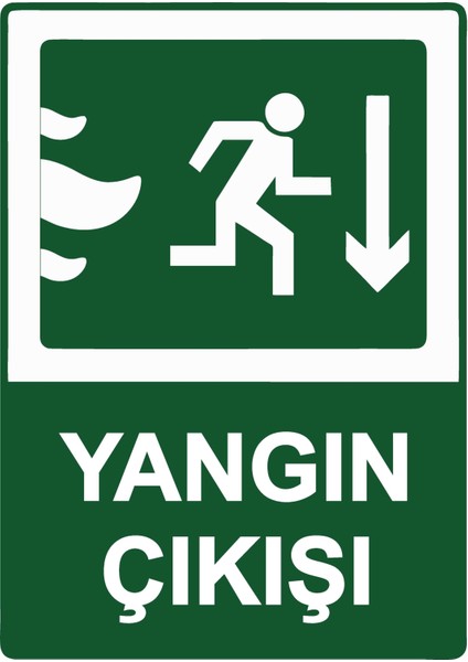 Yangın Çıkışı Uyarı Levhası Pvc 25X35 cm