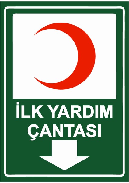 Ilk Yardım Çantası Uyarı Levhası Reflektör 25X35 cm