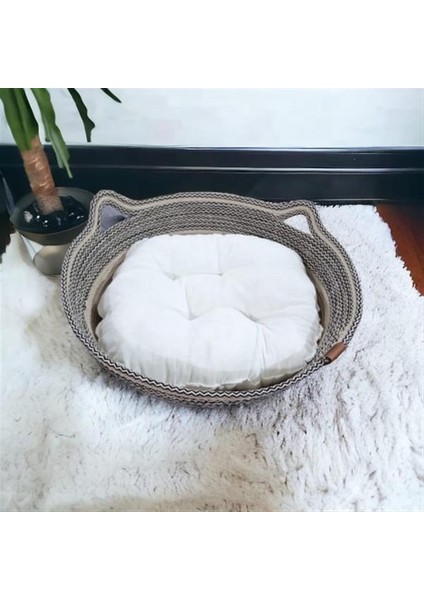 Fırsat Byr Decohandy 40 cm Elyaflı Kedi Yatağı Yeni