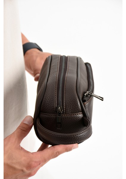 7045 Vegan Deri Erkek Traşlık ve El Çantası Kişisel Bakım Çantası El Portföyü fırsatları