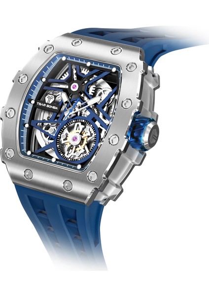 Elemental Serisi – Çelik Otomatik Saat TB8209A Silver - Mavi