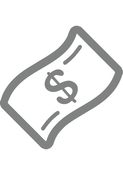 Dolar Banknot Araba Sticker 17X17 cm Gri