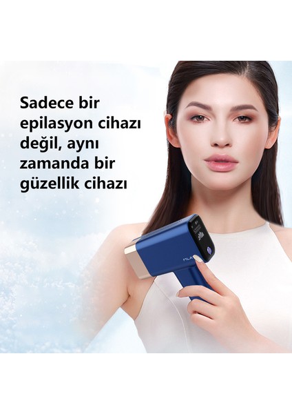Lazer Epilasyon Cihazı 500.000 Atım 3 Başlık Vücut+Yüz+Özel Bölge Bay-Bayan Epilasyon Ultra Seri Atım Ipl Lazerler