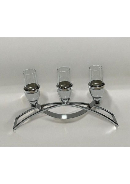 3'lü Kristal Taşli Şamdan modelleri