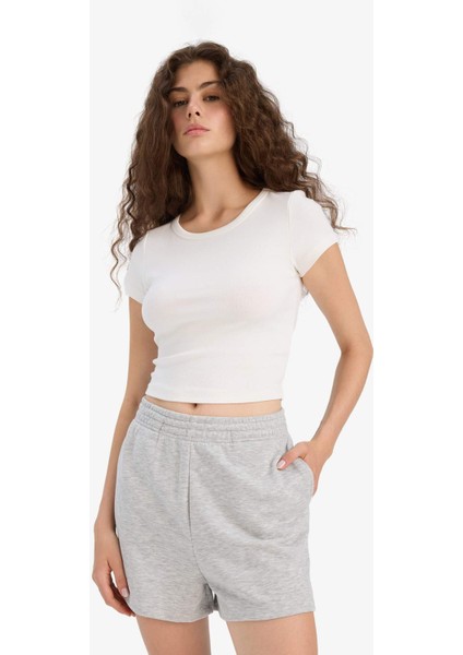 Regular Fit Beli Lastikli Basic Düz 2'li Şort F5592AX25SM
