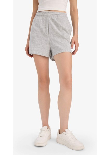 Regular Fit Beli Lastikli Basic Düz 2'li Şort F5592AX25SM
