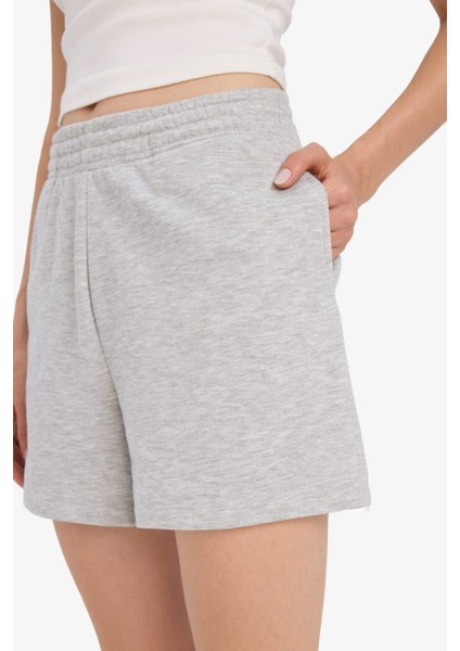 Regular Fit Beli Lastikli Basic Düz 2'li Şort F5592AX25SM