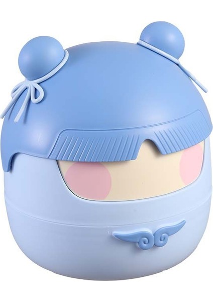 Nezha Masaüstü Çöp Sepeti Sevimli Flip-Top Ofis Kağıt Sepeti Muhtelif Düzenleyici (Yurt Dışından)