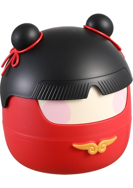 Nezha Masaüstü Çöp Sepeti Sevimli Flip-Top Ofis Kağıt Sepeti Muhtelif Düzenleyici (Yurt Dışından)