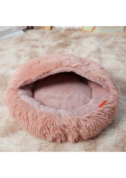 Kedi Kumu Yuvarlak Yuva Peluş Pet Yatak (Yurt Dışından)