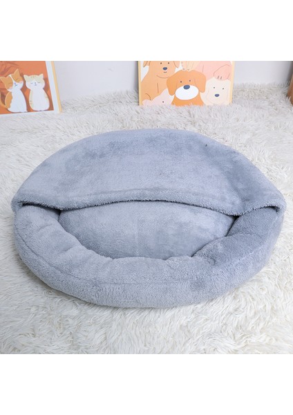 Kedi Kumu Yuvarlak Yuva Peluş Pet Yatak (Yurt Dışından)