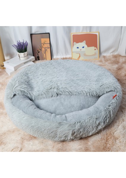 Kedi Kumu Yuvarlak Yuva Peluş Pet Yatak (Yurt Dışından)