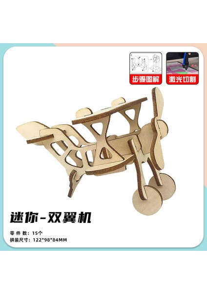 Ahşap Maket Puzzle Oyuncaklar Anaokulu Aktiviteleri Mini El Yapımı 3D Üç Boyutlu Puzzle (Yurt Dışından)