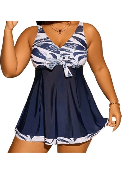Yaz Baskılı Boxer Külot Büyük Tankini Muhafazakar Mayo Takımı Beden: 0xl Göğüs 82CM (Yurt Dışından)