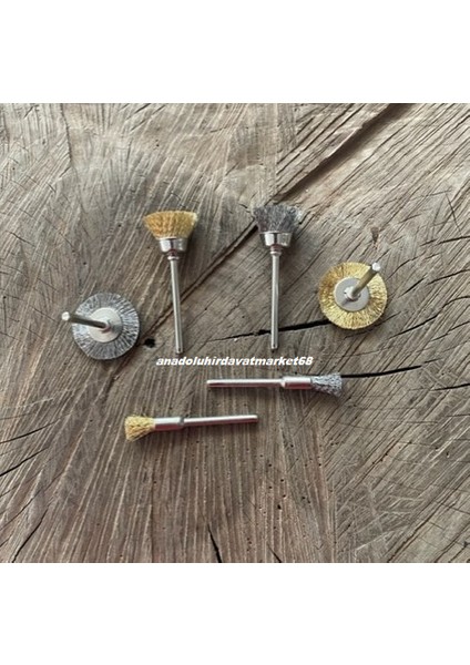 3mm Mini Fırça Seti Gravür Tel Fırça Seti Matkap Için Tel Fırça 6pcs