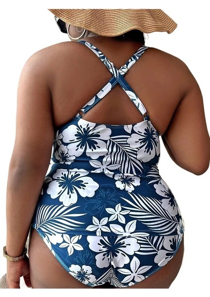 Yaz Mayo Büyük Boy Baskılı Stil Kadın Yüksek Bel Iki Parçalı Mayo Kadın Boyutu: 5xl (Yurt Dışından) fiyatları
