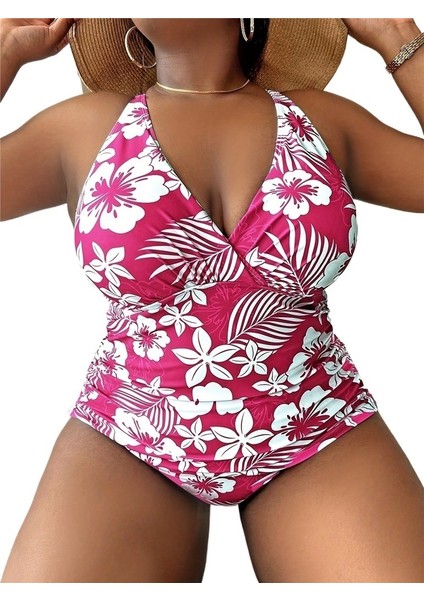 Yaz Mayo Büyük Boy Baskılı Stil Kadın Yüksek Bel Iki Parçalı Mayo Kadın Boyutu: 1xl (Yurt Dışından) fiyatları