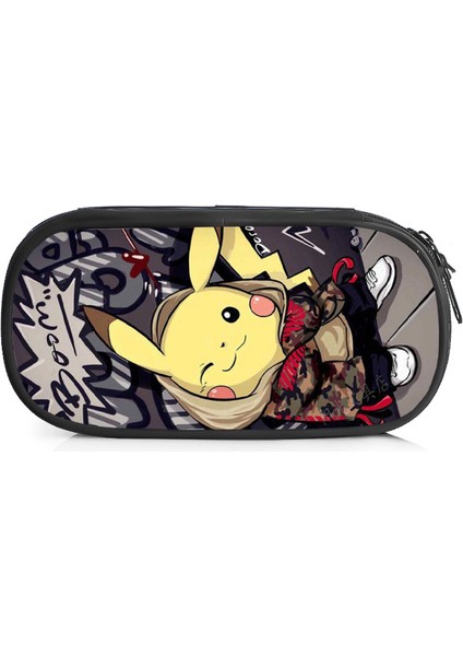 Pikachu Büyük Kapasiteli Kalem Kutusu Kalem Kutusu Kırtasiye Çantası Kozmetik Çantası Kozmetik Çantası (Yurt Dışından)