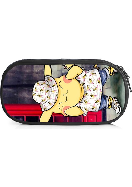 Pikachu Büyük Kapasiteli Kalem Kutusu Kalem Kutusu Kırtasiye Çantası Kozmetik Çantası Kozmetik Çantası (Yurt Dışından)