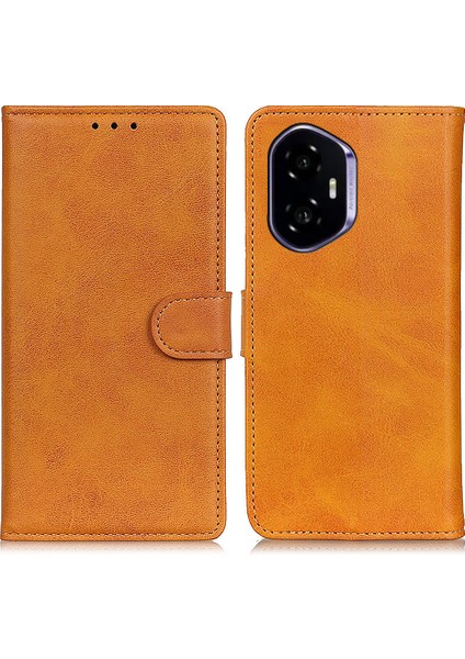Honor 400 5g Inek Derisi Doku Deri Cüzdan Standı Telefon Kılıfı (Yurt Dışından)