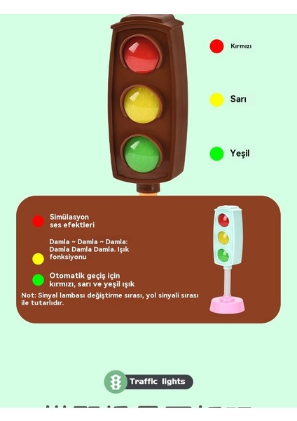 Çocuk Sesli ve Işıklı Oyuncaklar - Trafik Işıkları - Erken Eğitim Güvenliği Öğretim Yardımcıları-A (Yurt Dışından) fırsatları