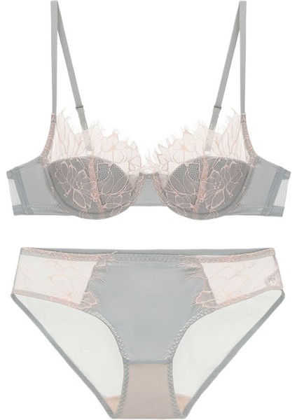 Yeşil Iç Çamaşırı Içi Boş Kirpik Dantel Iç Çamaşırı Yumuşak ve Ince Rahat Küçük Göğüslü Dolgulu Sütyen Beden: 80A/85C (Yurt Dışından)