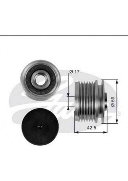Alternatör Kasnagi Renault K7M Kangoo, Megane, Clio 1.4, 1.6 Dpmah