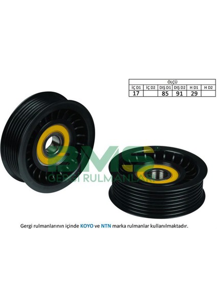 Alternatör Gergi Rulmani Transit Tt9 -Ranger Tke 2.2 06 Dpmah