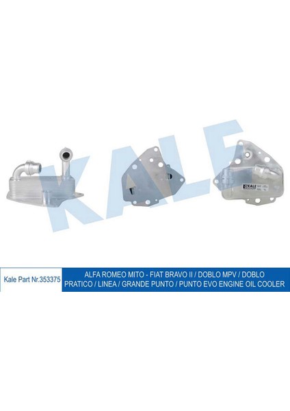 Motor Yağ Soğutucu Alfa Romeo Mito - Fiat Bravo Ii / Doblo Mpv / Doblo / Pratico / Linea / Grande Punto / Punto Evo Dpmah