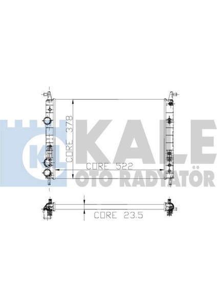 Motor Su Radyatörü [ Fiat Palio 1.2 Ac, Albea 1.2/1.6 2 Sira Al+Pl 1996-2009 ] Dpmah