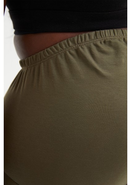 Pamuk Elastan Uzun Kadın Hamile Tayt 2023 (Bileğe Kadar)