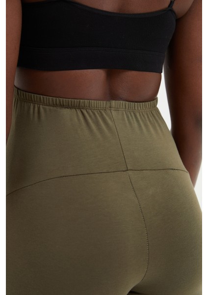 Pamuk Elastan Uzun Kadın Hamile Tayt 2023 (Bileğe Kadar)