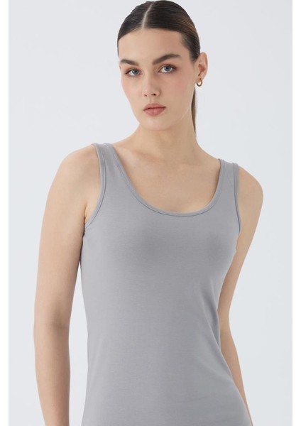 Kalın Askılı Slim Fit Kadın Atlet Body 2034