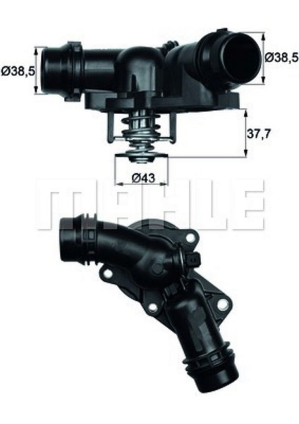 Termostat Bmw (Komple) E36 320İ-323İ 92-99 E46 320İ-323İ 325İ 328 98-05 E39 520İ 525İ 528İ 95-03 Dpmah