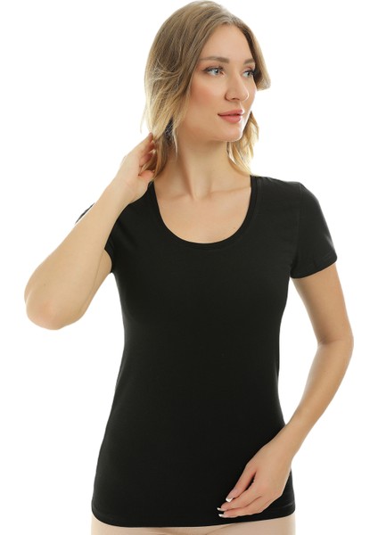 Kısa Kollu U Yaka Slim Fit Kadın Body T-Shirt 2038 fiyatları